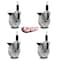 Service Caster 5'' Nylon Swivel 1-1/8'' Expanding Stem Caster Set with Brake, 4PK SCC-EX20S514-NYS-PLB-118-4 - alternate 3